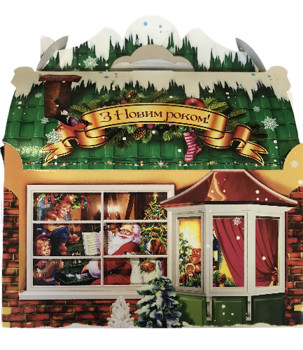 Новорічний подарунок "Різдвяна хатинка" ГОЛУБА СВІТС